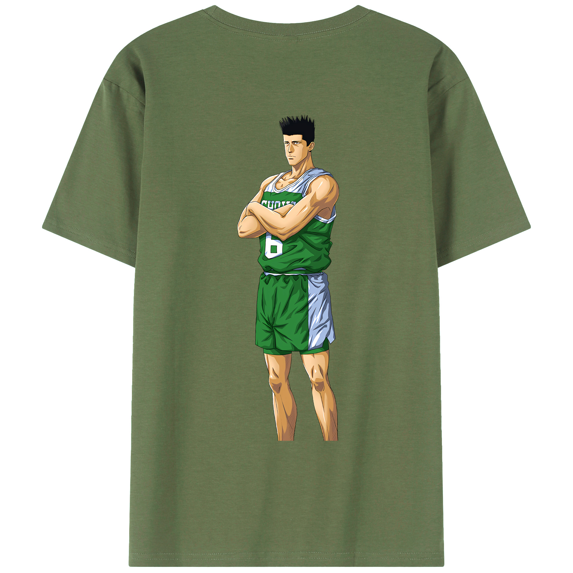 （画像用） SLAM DUNK／スラムダンク 綿100％ メンズ半袖Tシャツ（バックプリント） 通気性